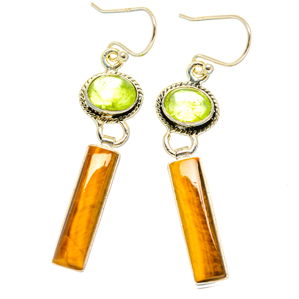 Tiger Eye Earrings handcrafted by Anasilvercos - EARR429596 - Photo 2