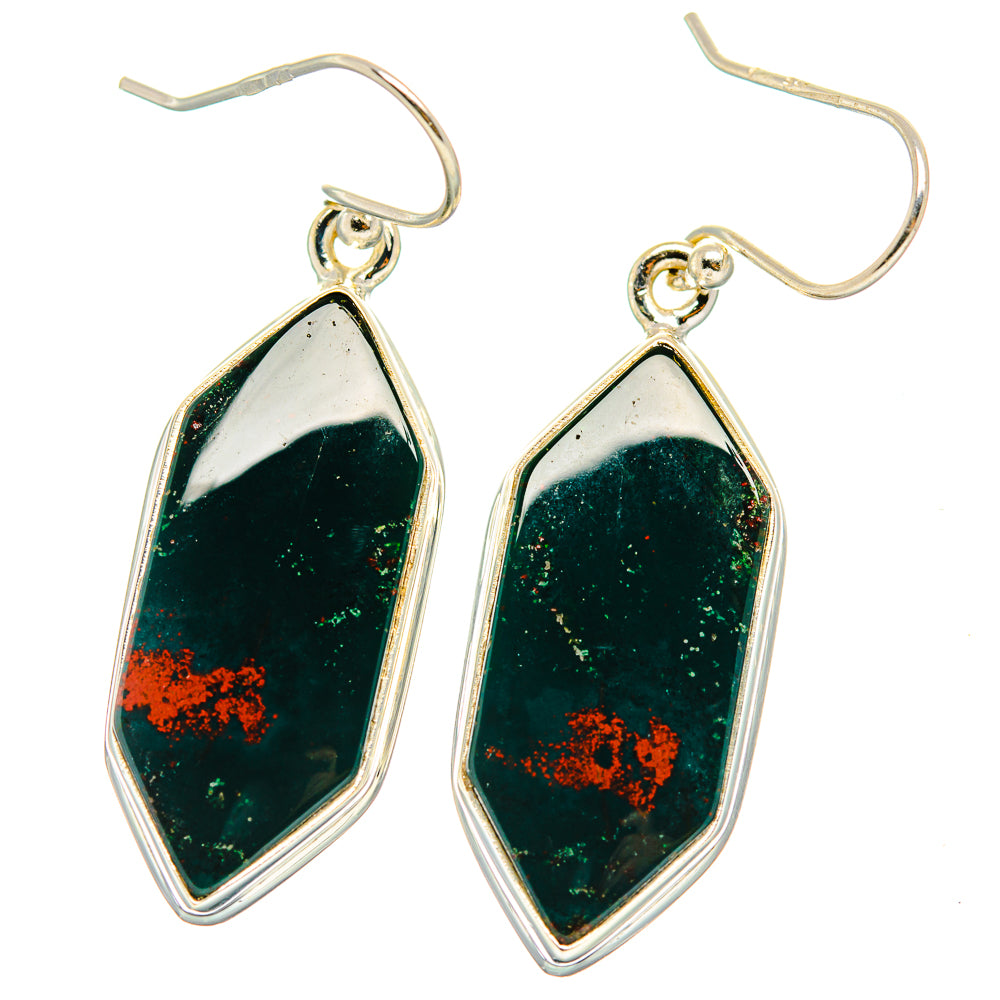 Bloodstone Earrings handcrafted by Anasilvercos - EARR429613 - Photo 2
