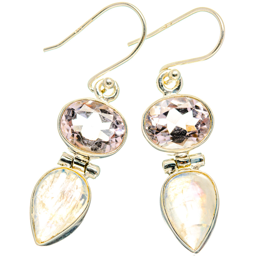 Rainbow Moonstone Earrings handcrafted by Anasilvercos - EARR429615 - Photo 2