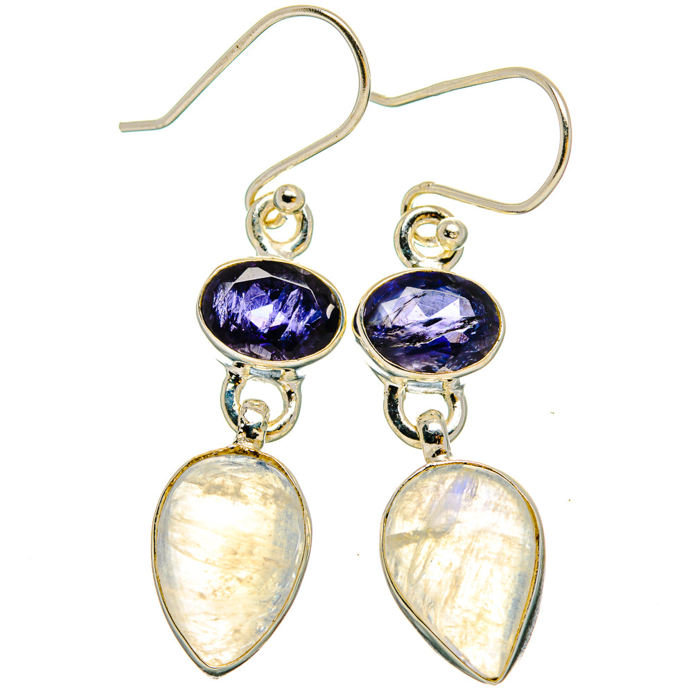 Rainbow Moonstone Earrings handcrafted by Anasilvercos - EARR429677 - Photo 2