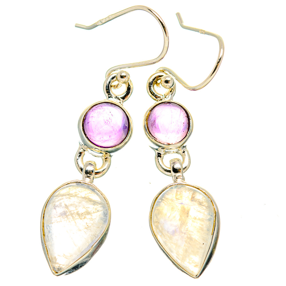 Rainbow Moonstone Earrings handcrafted by Anasilvercos - EARR429694 - Photo 2