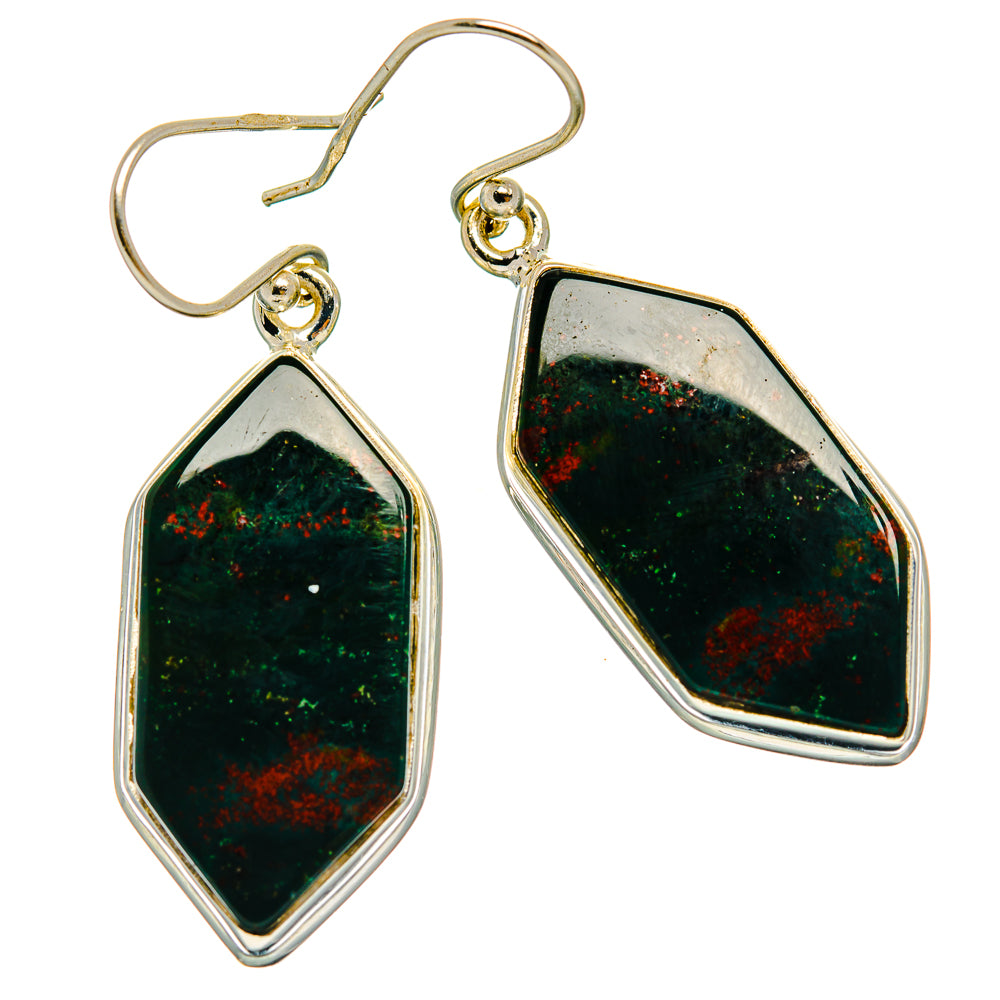 Bloodstone Earrings handcrafted by Anasilvercos - EARR429714 - Photo 2