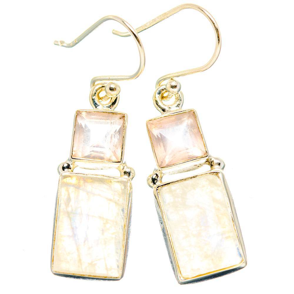Rainbow Moonstone Earrings handcrafted by Anasilvercos - EARR429718 - Photo 2