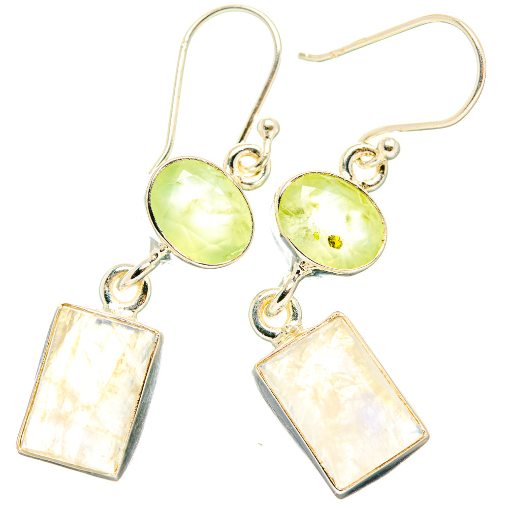 Rainbow Moonstone Earrings handcrafted by Anasilvercos - EARR429724 - Photo 2