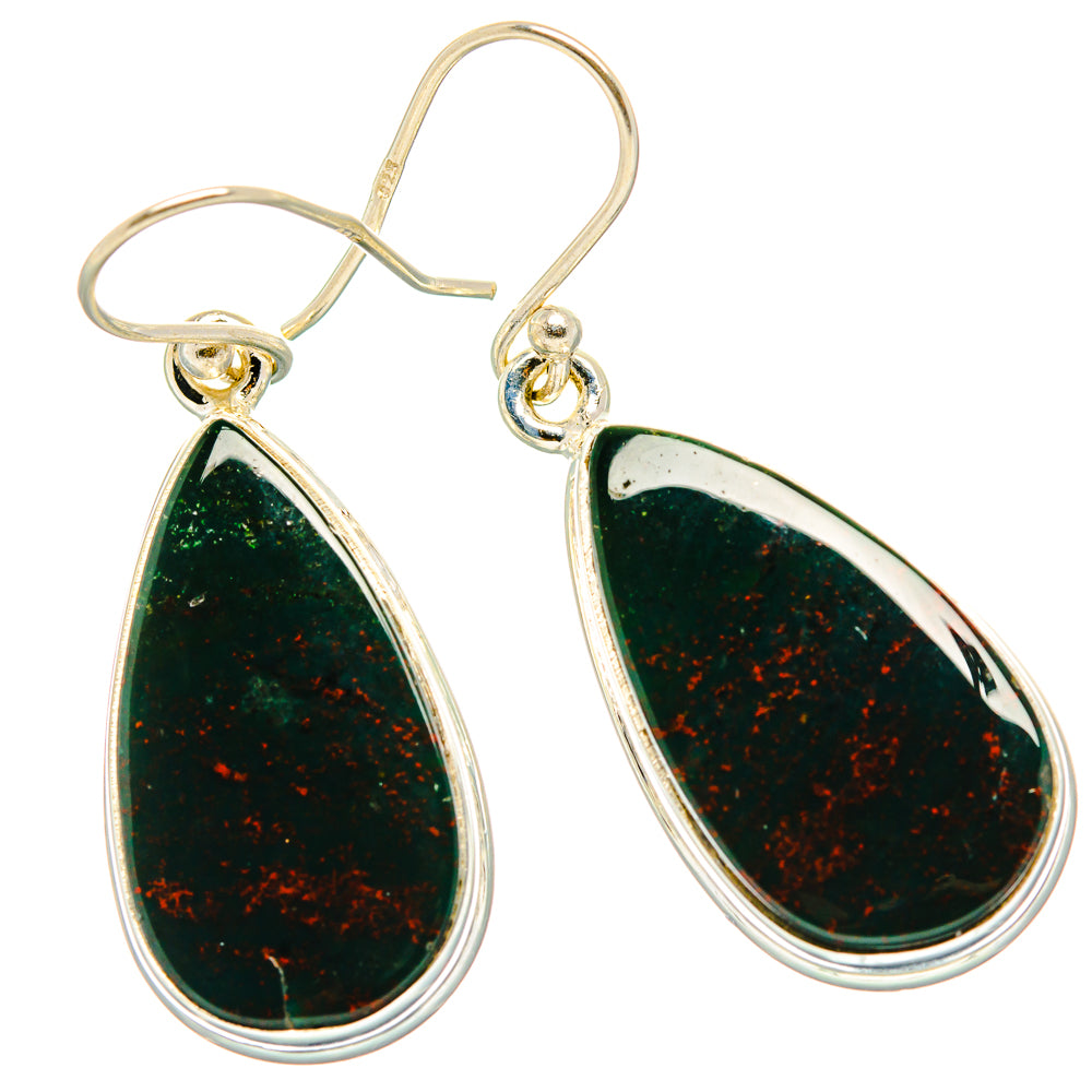 Bloodstone Earrings handcrafted by Anasilvercos - EARR429733 - Photo 2