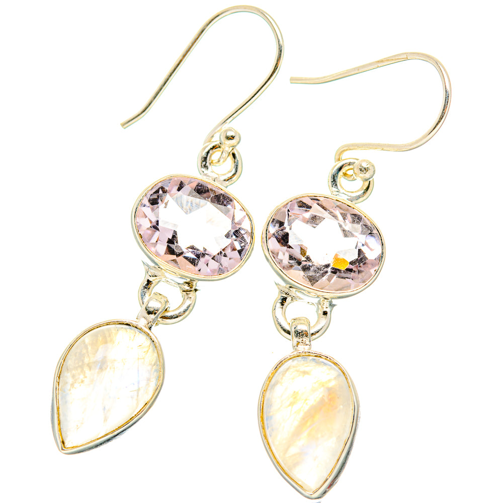 Rainbow Moonstone Earrings handcrafted by Anasilvercos - EARR429743 - Photo 2