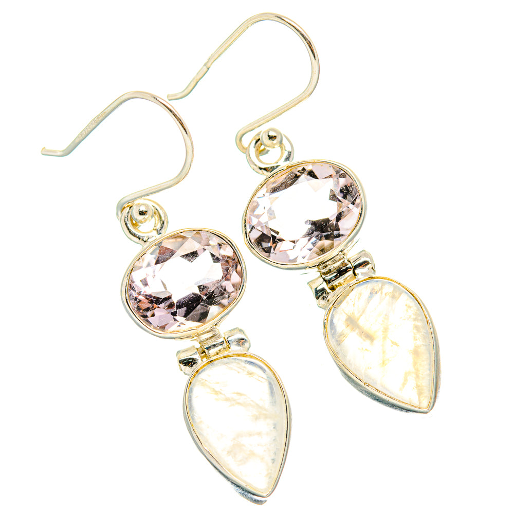Rainbow Moonstone Earrings handcrafted by Anasilvercos - EARR429746 - Photo 2