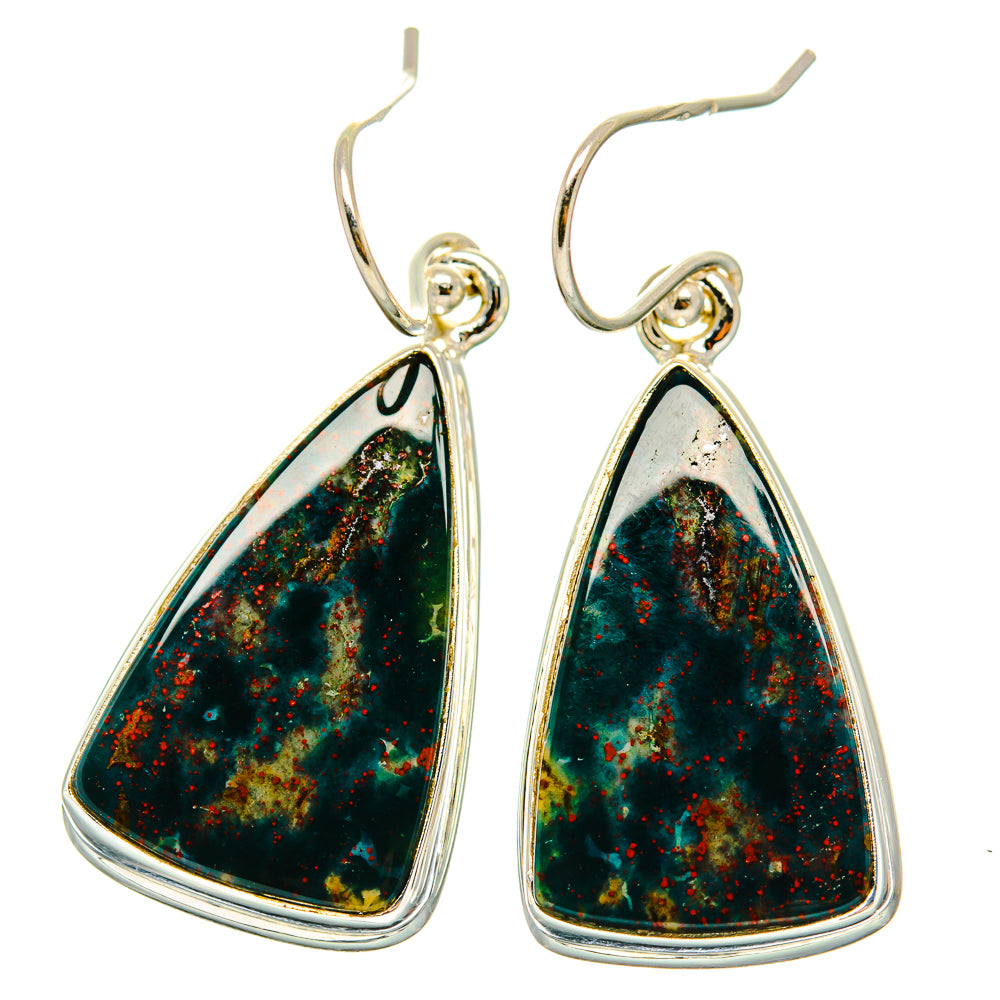 Bloodstone Earrings handcrafted by Anasilvercos - EARR429826 - Photo 2