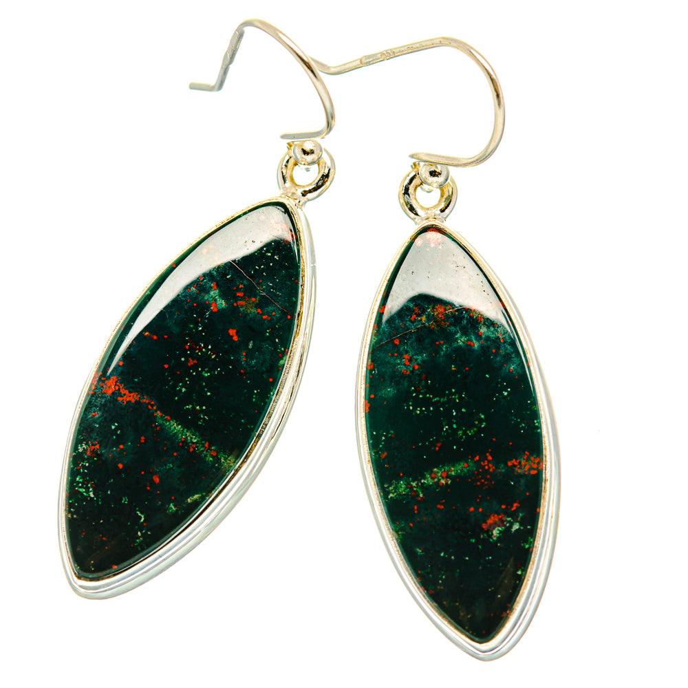 Bloodstone Earrings handcrafted by Anasilvercos - EARR429859 - Photo 2