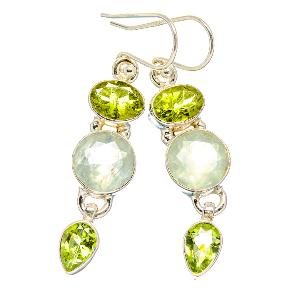 Prehnite Earrings handcrafted by Anasilvercos - EARR429886 - Photo 2
