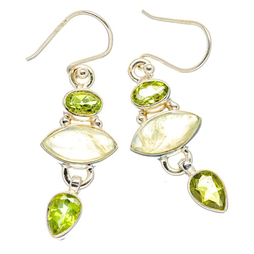 Prehnite Earrings handcrafted by Anasilvercos - EARR429894 - Photo 2