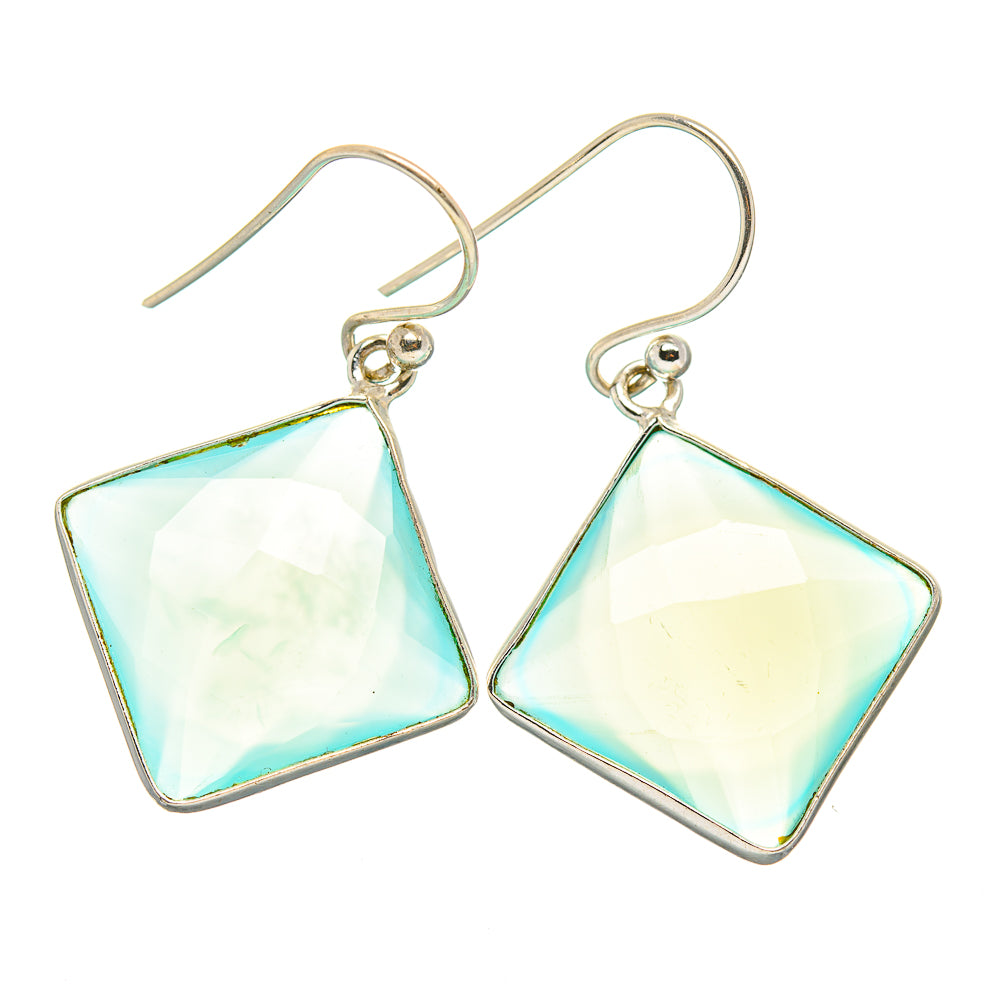 Aqua Chalcedony Earrings handcrafted by Anasilvercos - EARR429895 - Photo 2