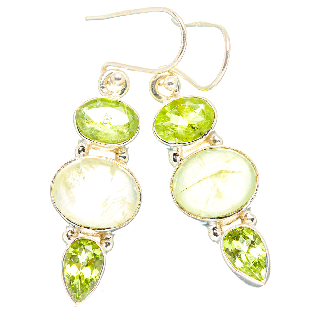 Prehnite Earrings handcrafted by Anasilvercos - EARR429904 - Photo 2