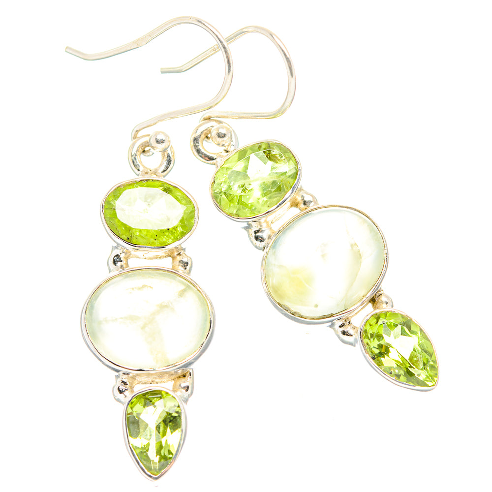 Prehnite Earrings handcrafted by Anasilvercos - EARR429909 - Photo 2