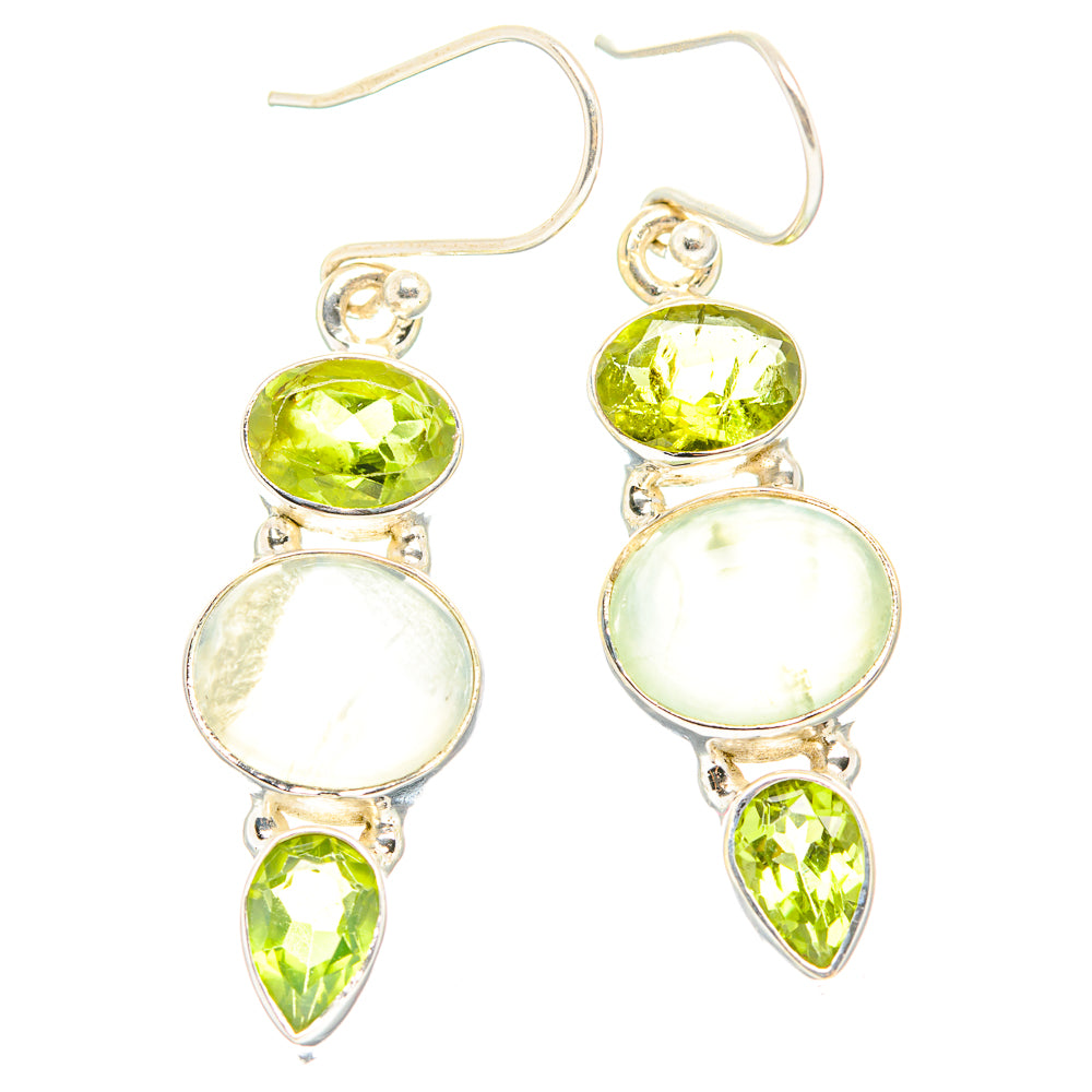 Prehnite Earrings handcrafted by Anasilvercos - EARR429910 - Photo 2