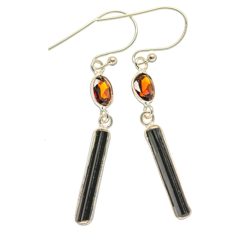 Black Tourmaline Earrings handcrafted by Anasilvercos - EARR429911 - Photo 2