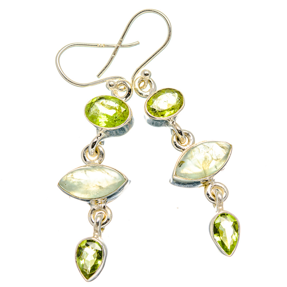 Prehnite Earrings handcrafted by Anasilvercos - EARR429916 - Photo 2