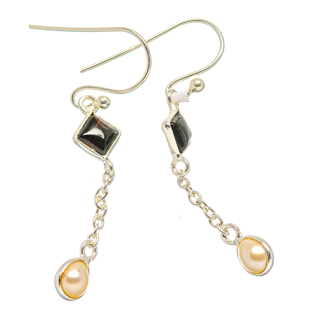Black Onyx Earrings handcrafted by Anasilvercos - EARR429928 - Photo 2