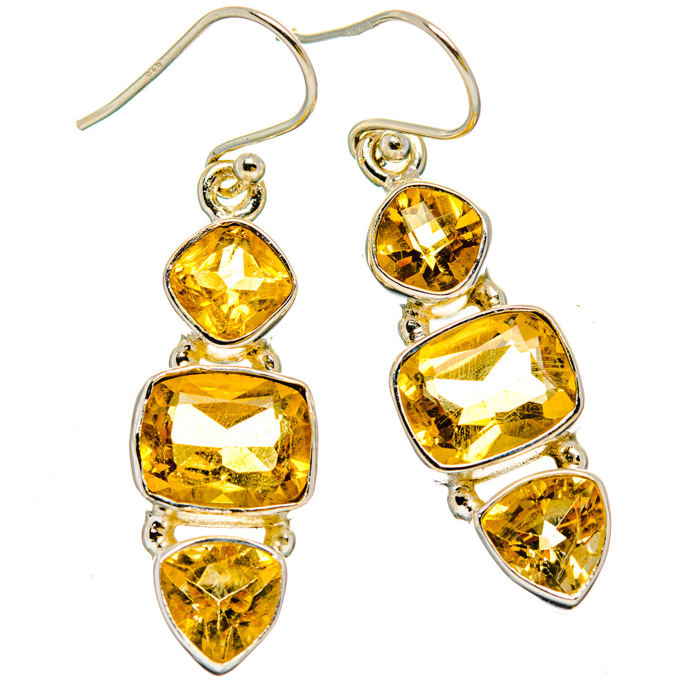 Citrine Earrings handcrafted by Anasilvercos - EARR429931 - Photo 2