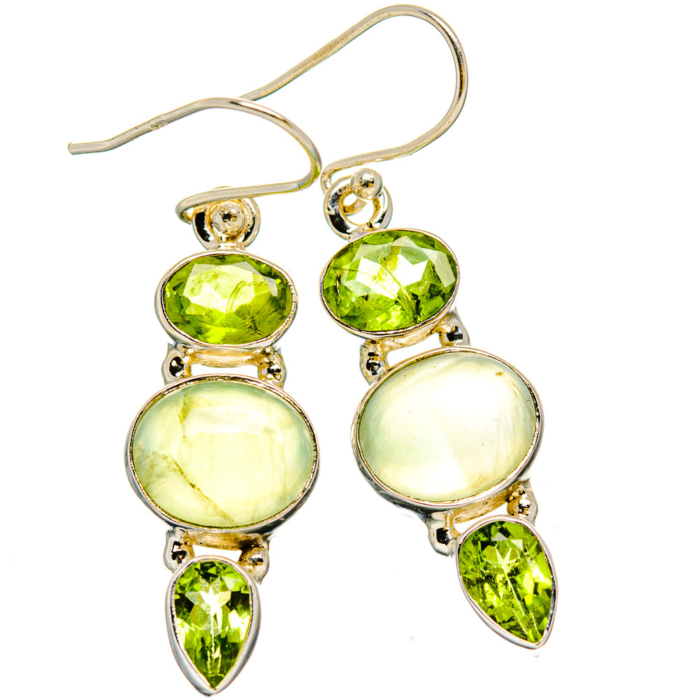 Prehnite Earrings handcrafted by Anasilvercos - EARR429932 - Photo 2