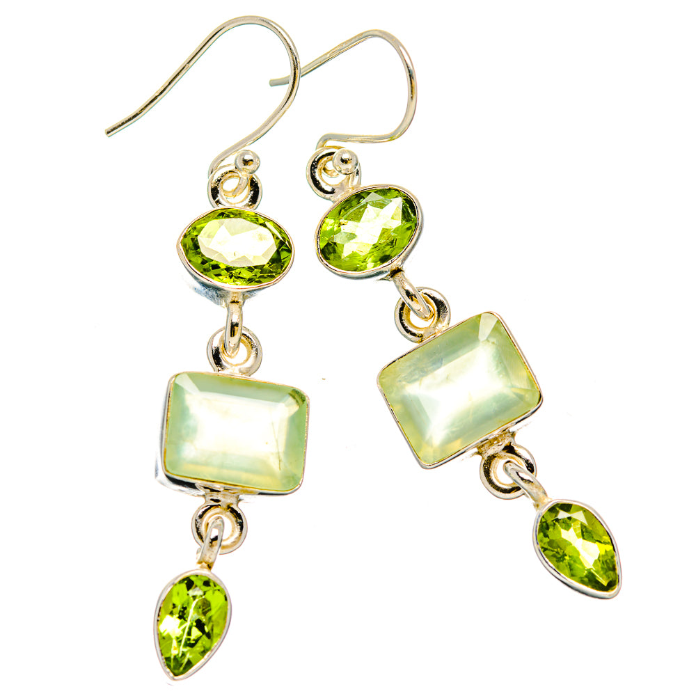 Prehnite Earrings handcrafted by Anasilvercos - EARR429946 - Photo 2