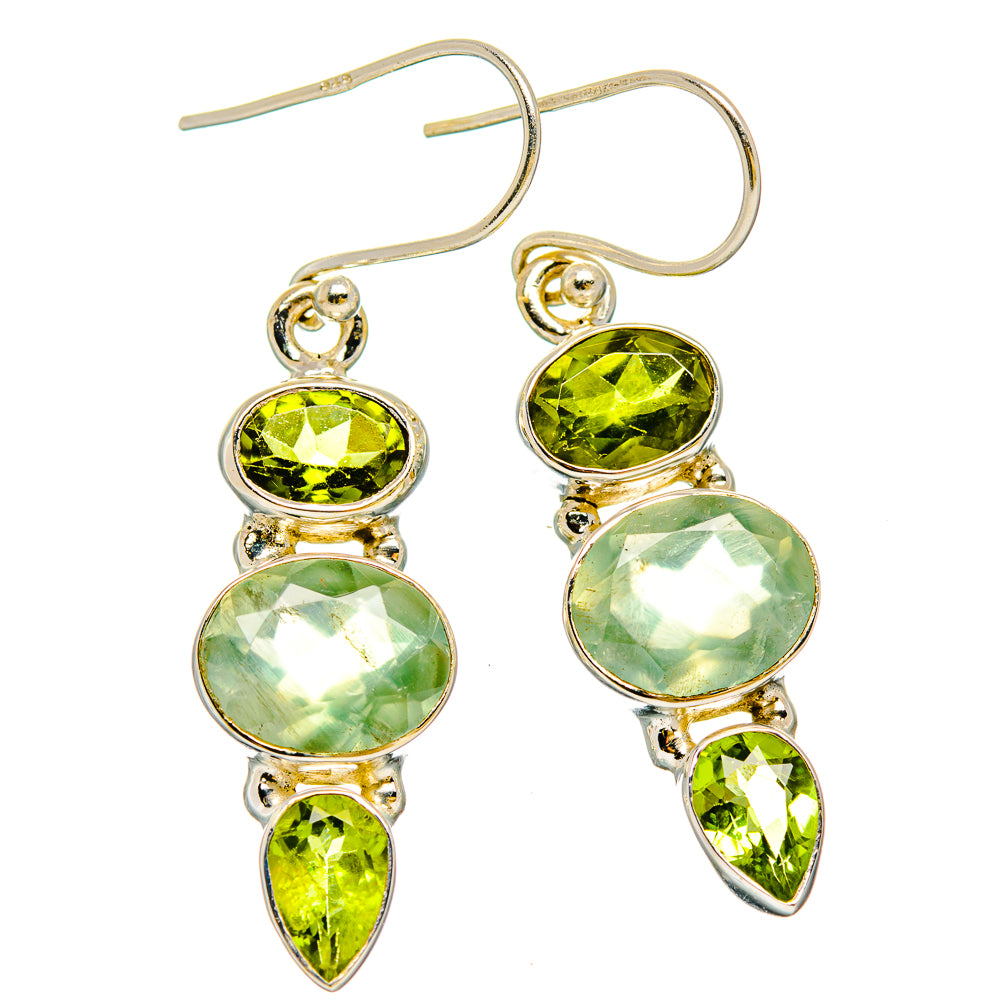 Prehnite Earrings handcrafted by Anasilvercos - EARR429951 - Photo 2