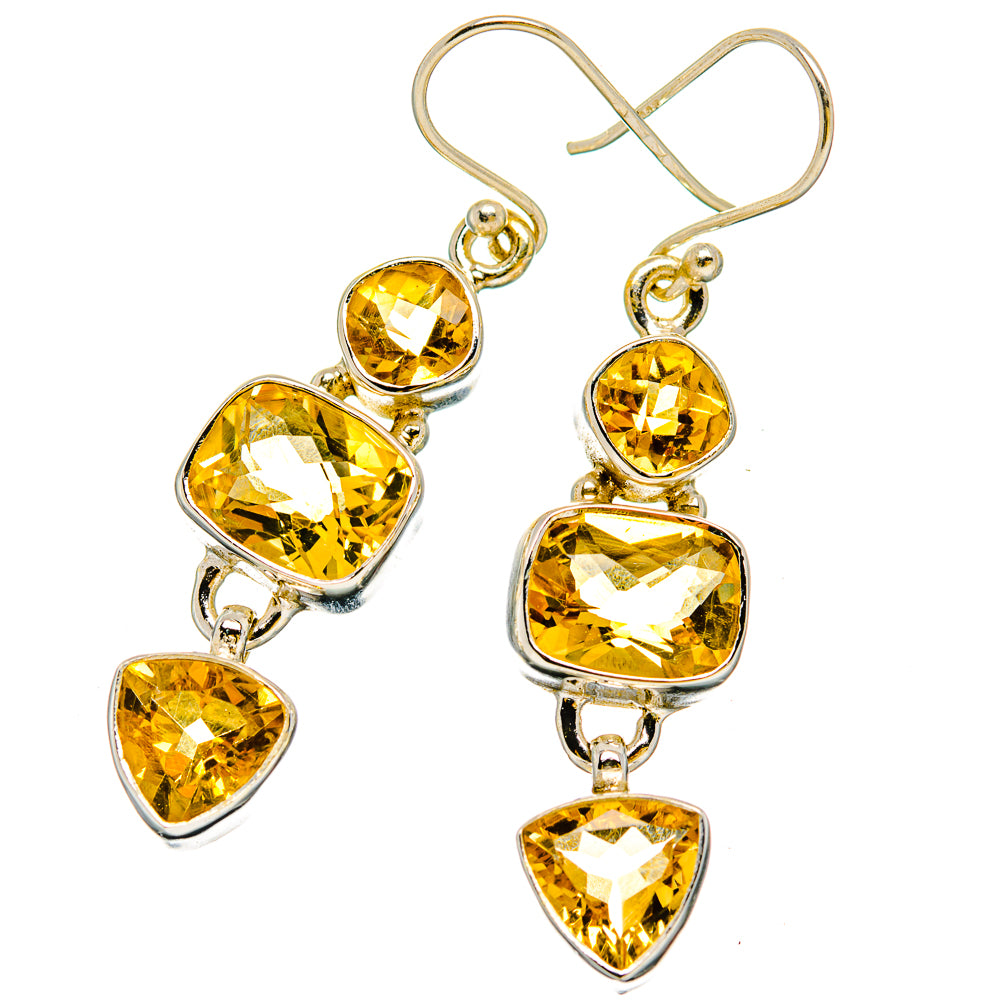 Citrine Earrings handcrafted by Anasilvercos - EARR429953 - Photo 2