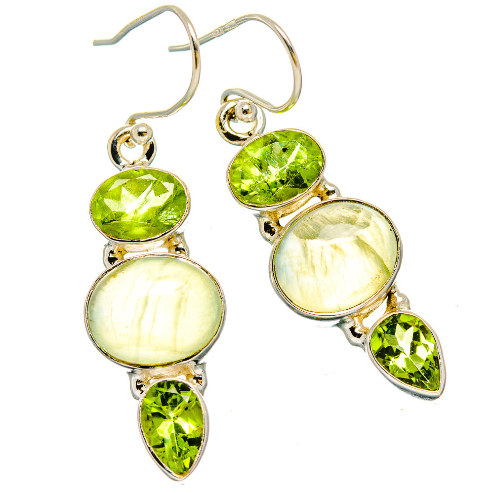 Prehnite Earrings handcrafted by Anasilvercos - EARR429955 - Photo 2