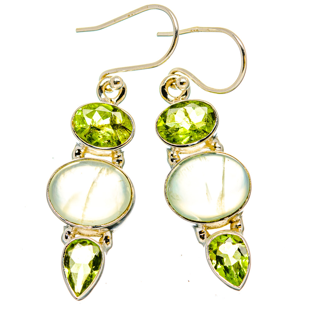 Prehnite Earrings handcrafted by Anasilvercos - EARR429966 - Photo 2