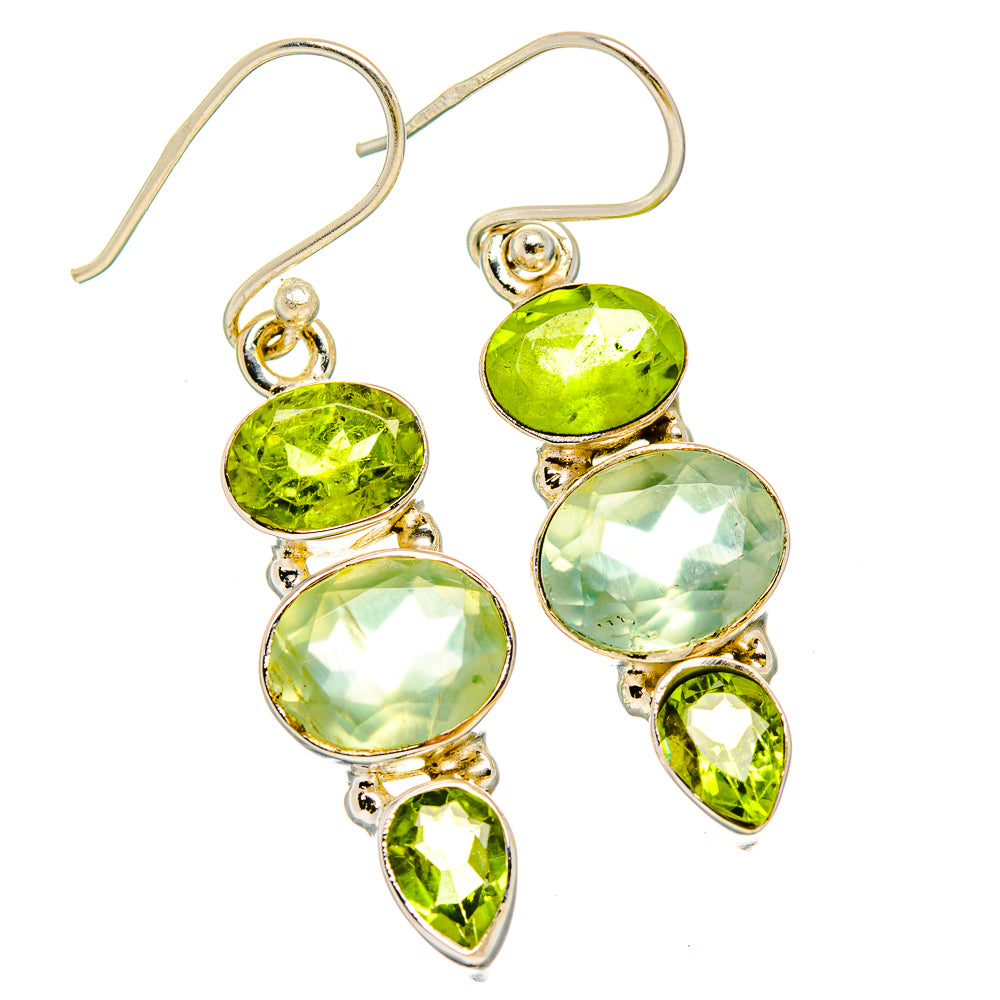 Prehnite Earrings handcrafted by Anasilvercos - EARR429970 - Photo 2