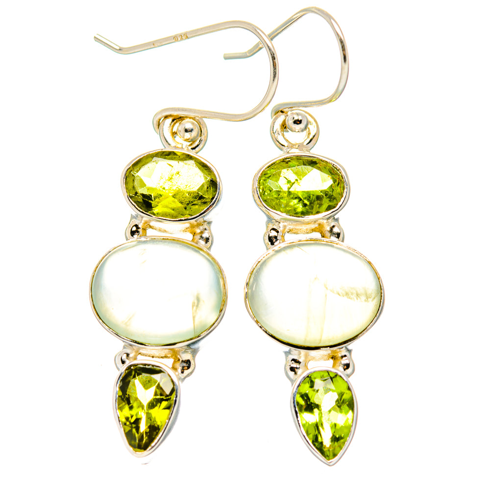 Prehnite Earrings handcrafted by Anasilvercos - EARR429990 - Photo 2