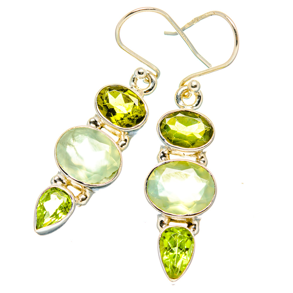 Prehnite Earrings handcrafted by Anasilvercos - EARR429994 - Photo 2
