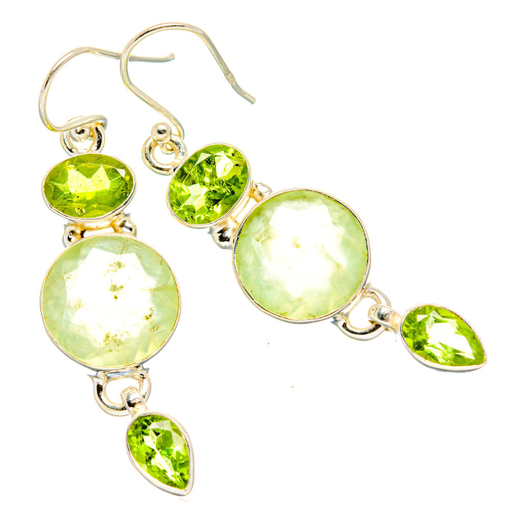 Prehnite Earrings handcrafted by Anasilvercos - EARR429999 - Photo 2