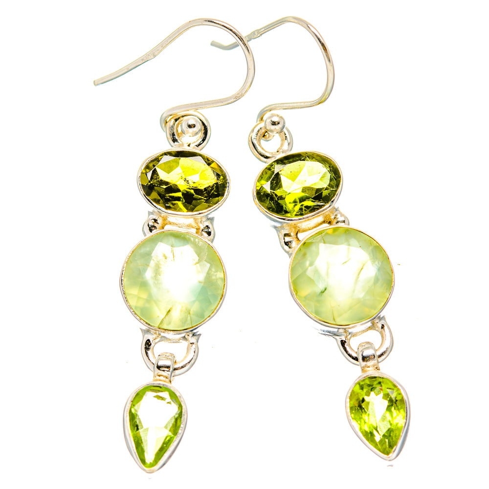 Prehnite Earrings handcrafted by Anasilvercos - EARR430011 - Photo 2
