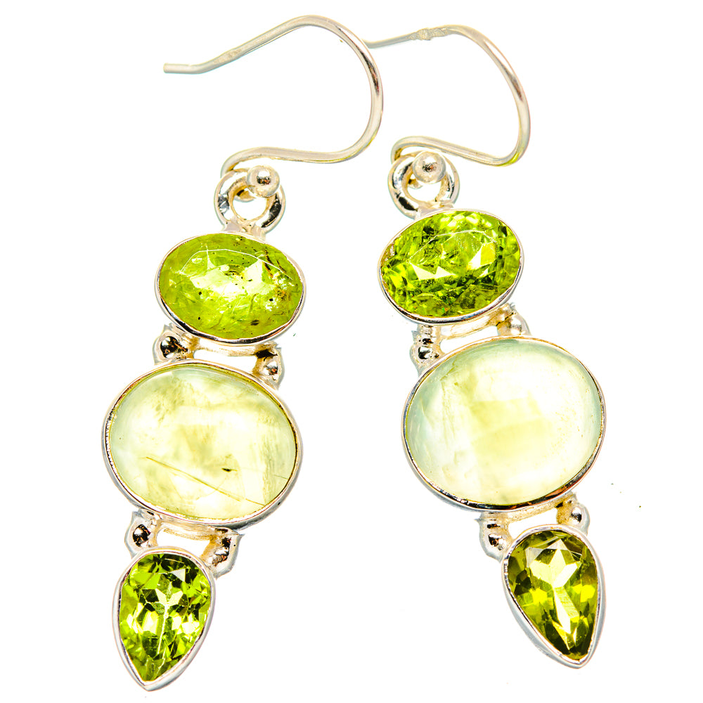 Prehnite Earrings handcrafted by Anasilvercos - EARR430051 - Photo 2
