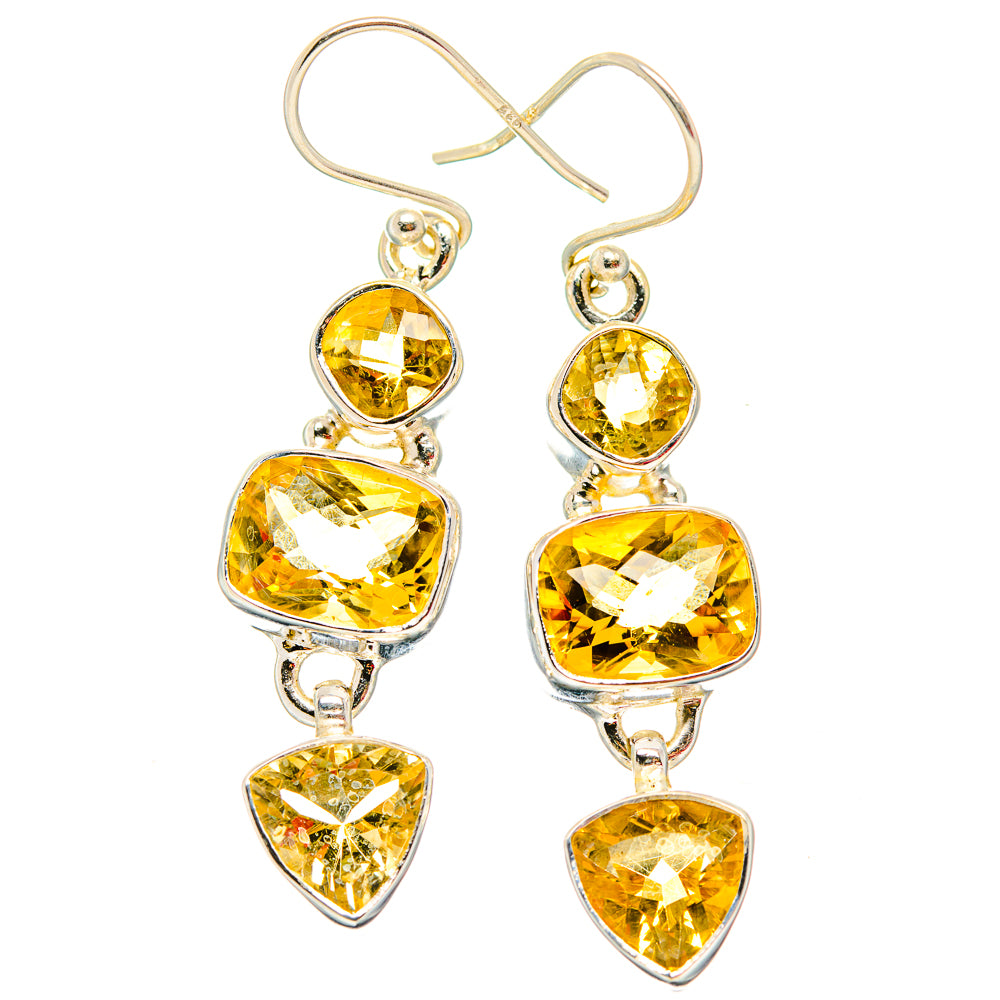Citrine Earrings handcrafted by Anasilvercos - EARR430075 - Photo 2