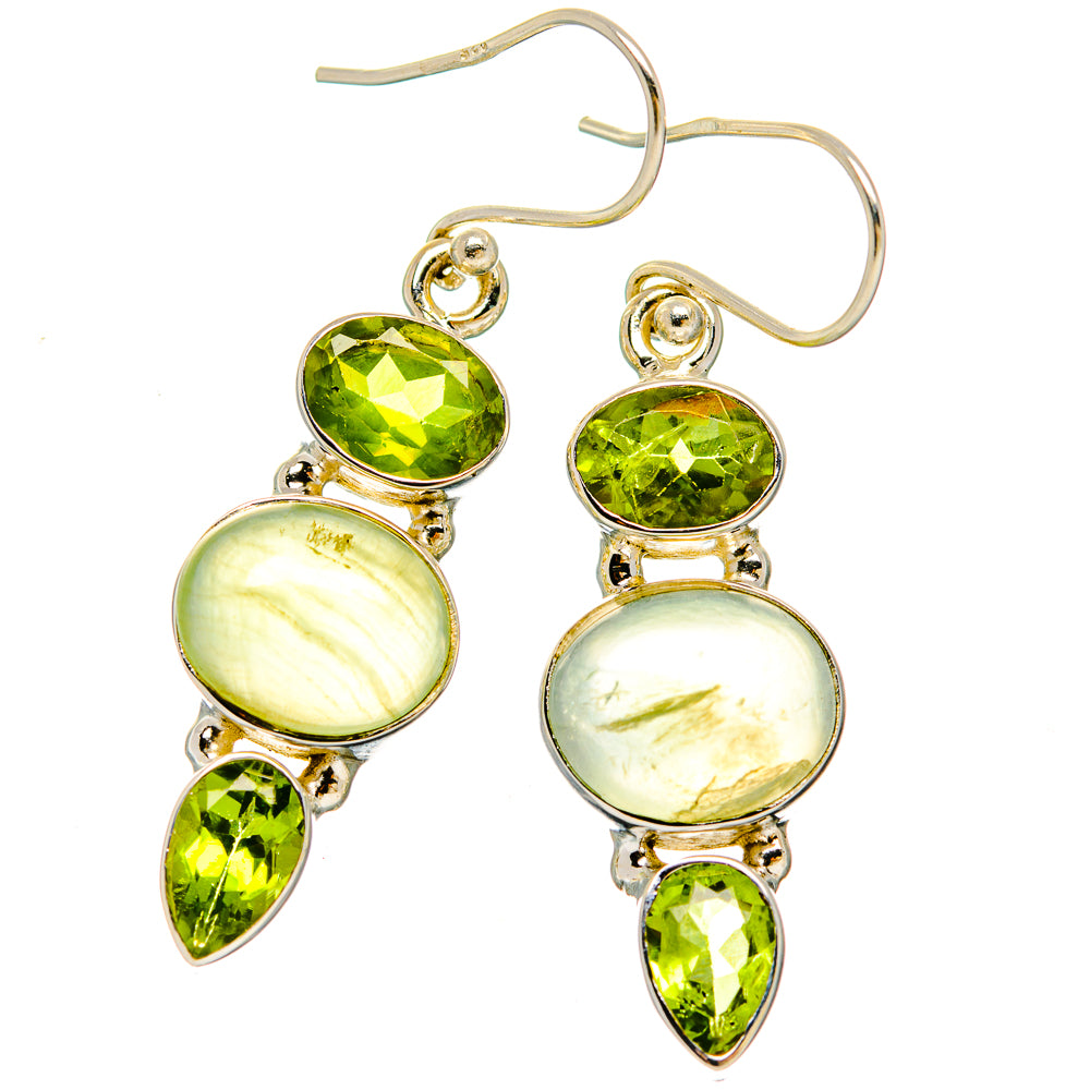 Prehnite Earrings handcrafted by Anasilvercos - EARR430103 - Photo 2