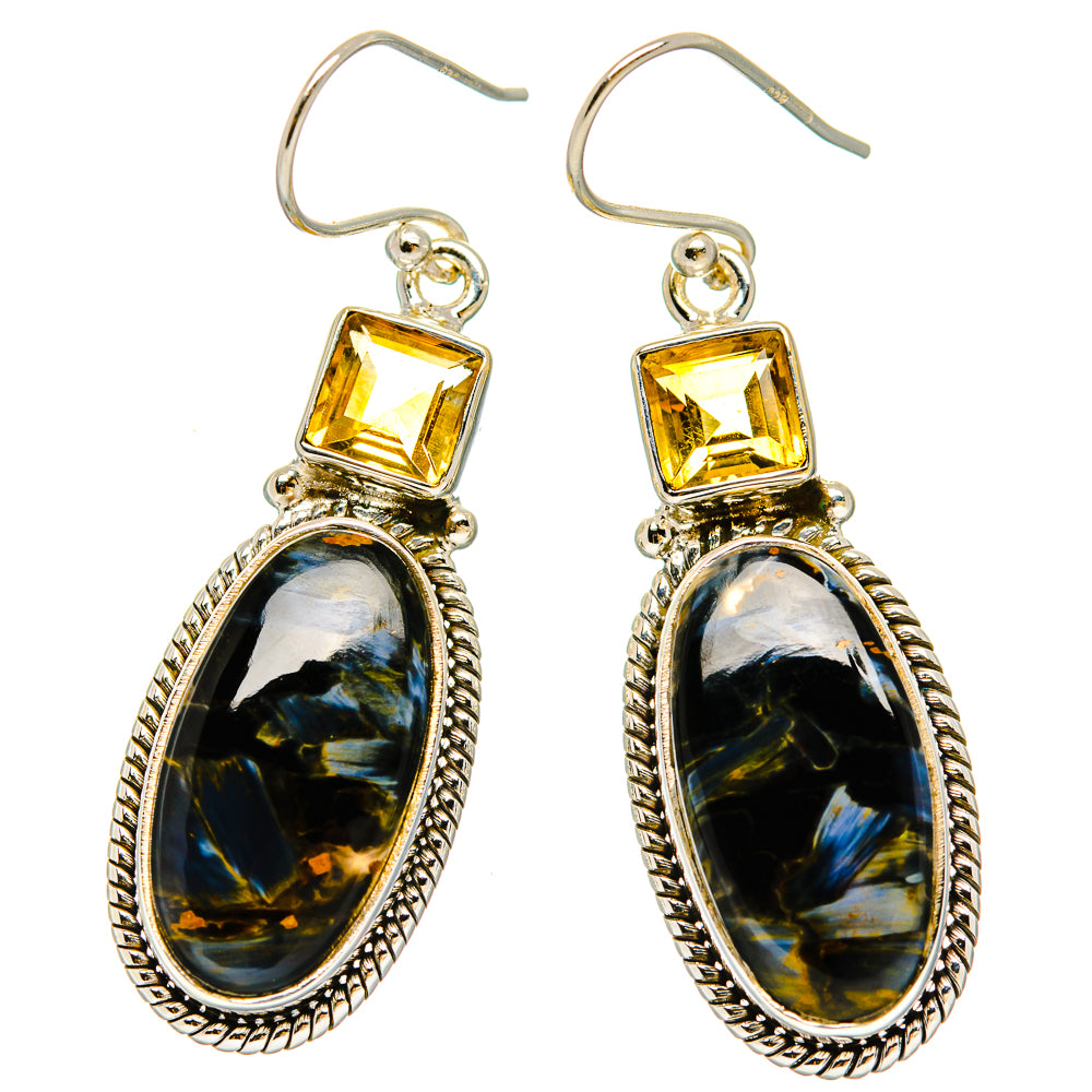 Pietersite Earrings handcrafted by Anasilvercos - EARR430106 - Photo 2