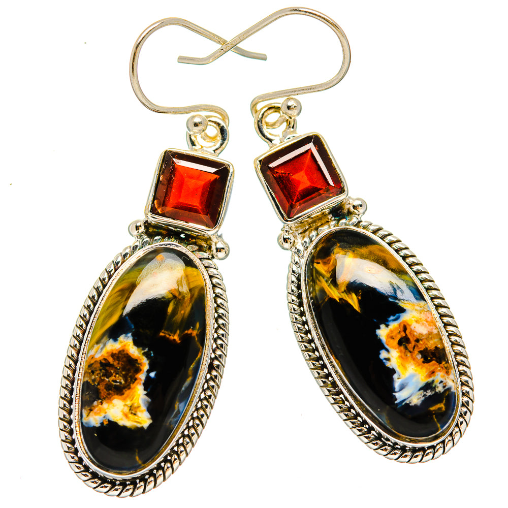 Pietersite Earrings handcrafted by Anasilvercos - EARR430111 - Photo 2