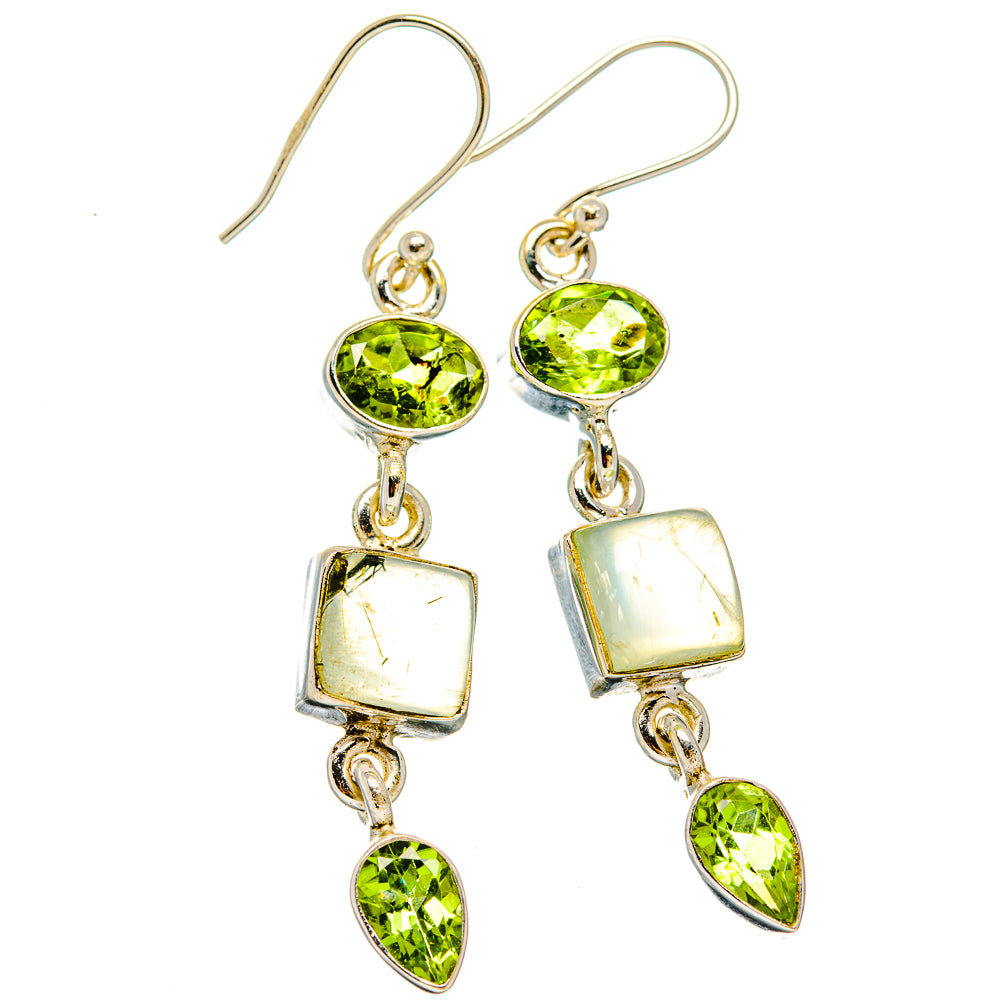 Prehnite Earrings handcrafted by Anasilvercos - EARR430112 - Photo 2