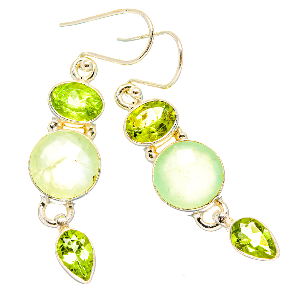 Prehnite Earrings handcrafted by Anasilvercos - EARR430175 - Photo 2