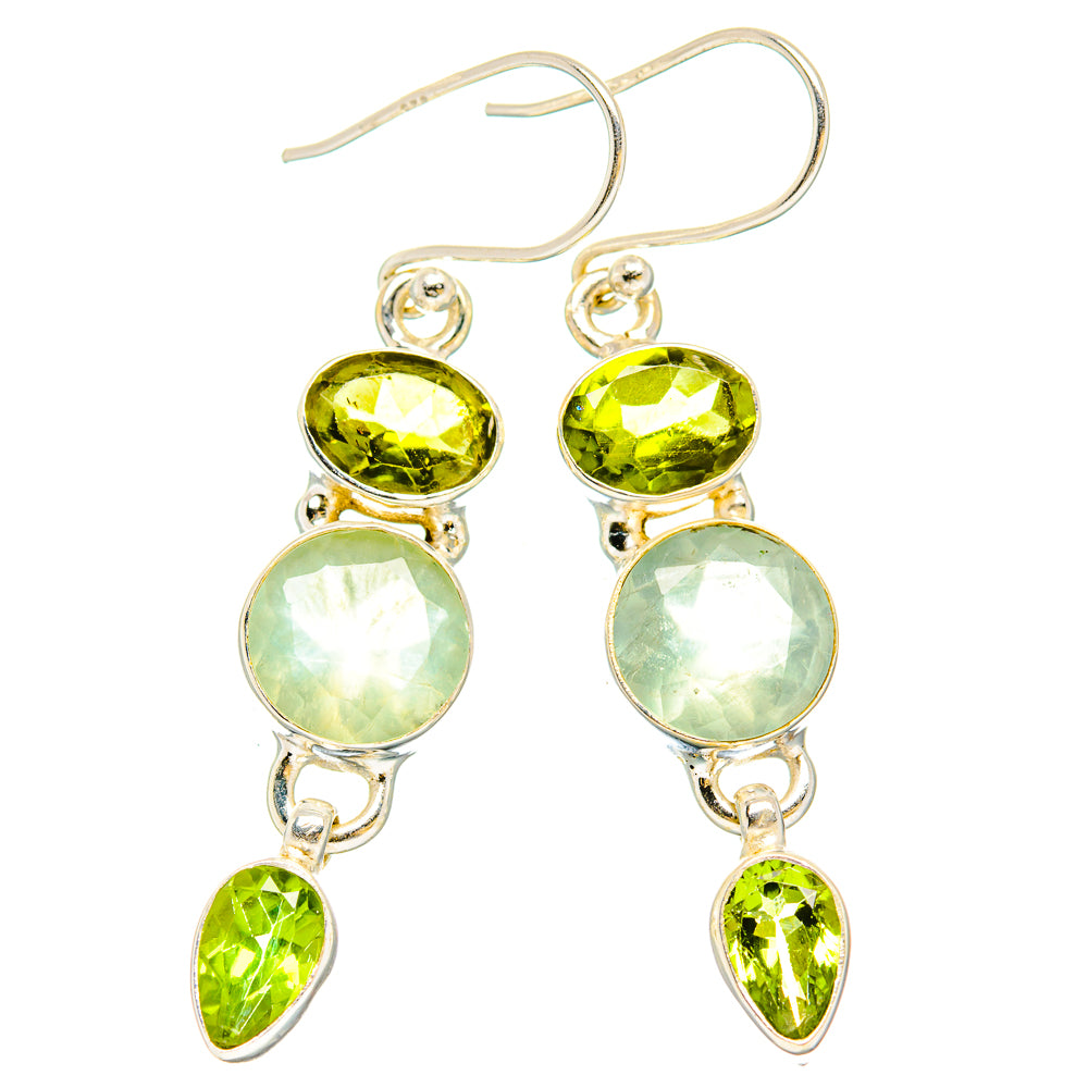 Prehnite Earrings handcrafted by Anasilvercos - EARR430214 - Photo 2
