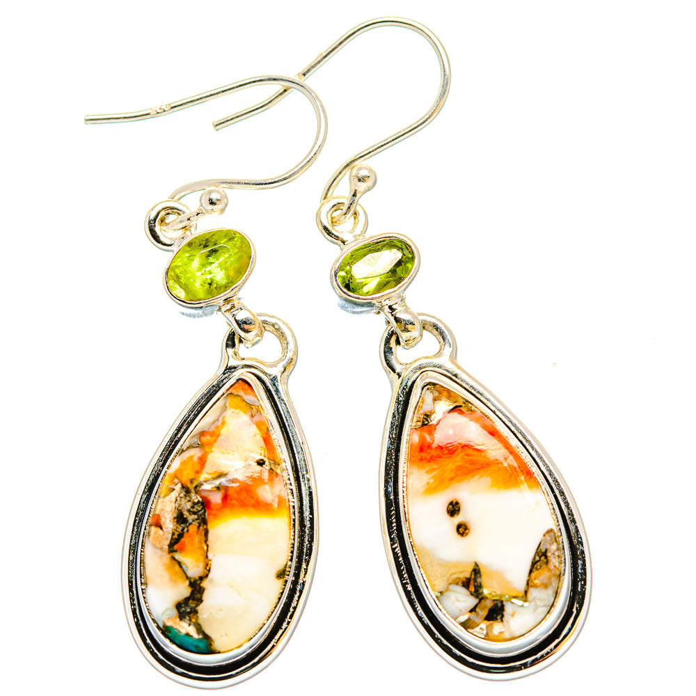 Spiny Oyster Turquoise Earrings handcrafted by Anasilvercos - EARR430239 - Photo 2