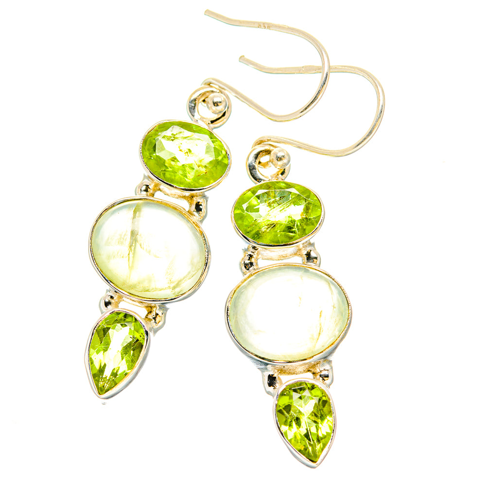 Prehnite Earrings handcrafted by Anasilvercos - EARR430277 - Photo 2
