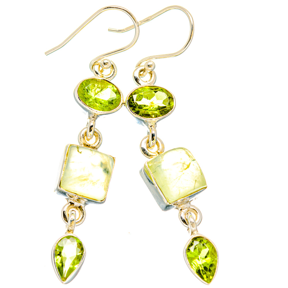 Prehnite Earrings handcrafted by Anasilvercos - EARR430279 - Photo 2