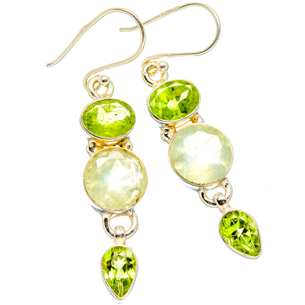 Prehnite Earrings handcrafted by Anasilvercos - EARR430291 - Photo 2