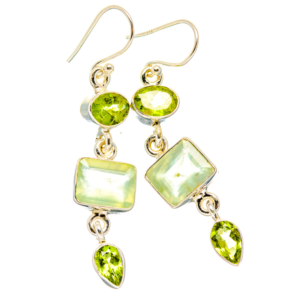 Prehnite Earrings handcrafted by Anasilvercos - EARR430303 - Photo 2