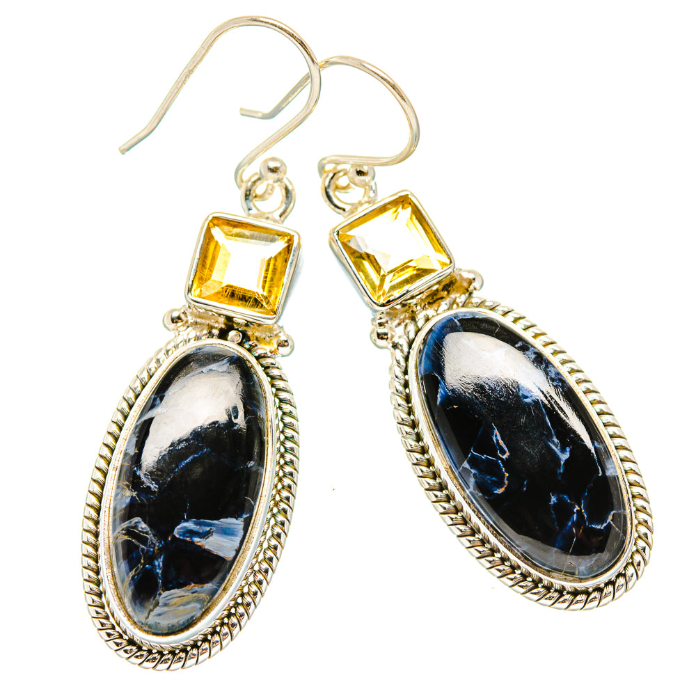 Pietersite Earrings handcrafted by Anasilvercos - EARR430306 - Photo 2