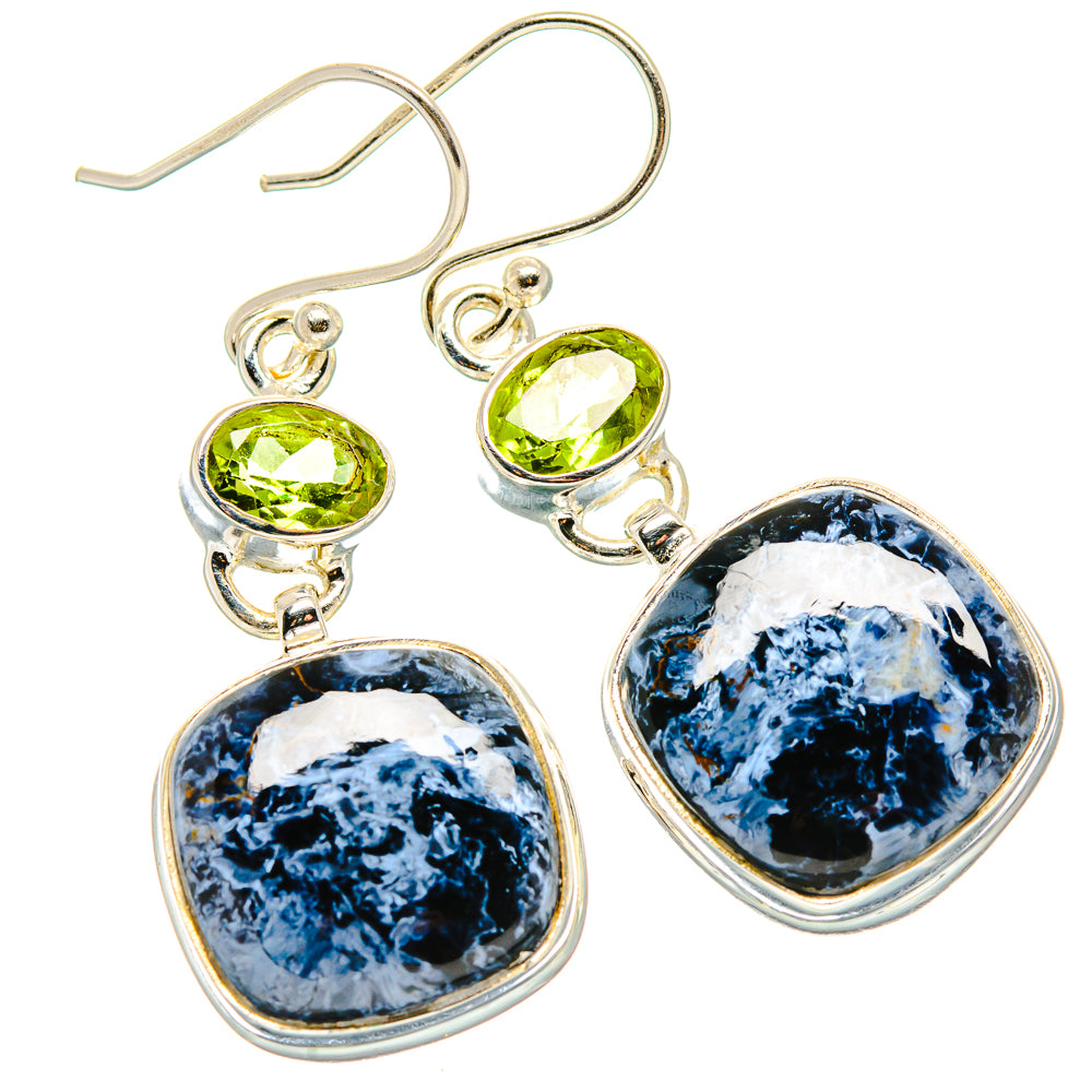 Pietersite, Peridot Earrings handcrafted by Anasilvercos - EARR430396 - Photo 2