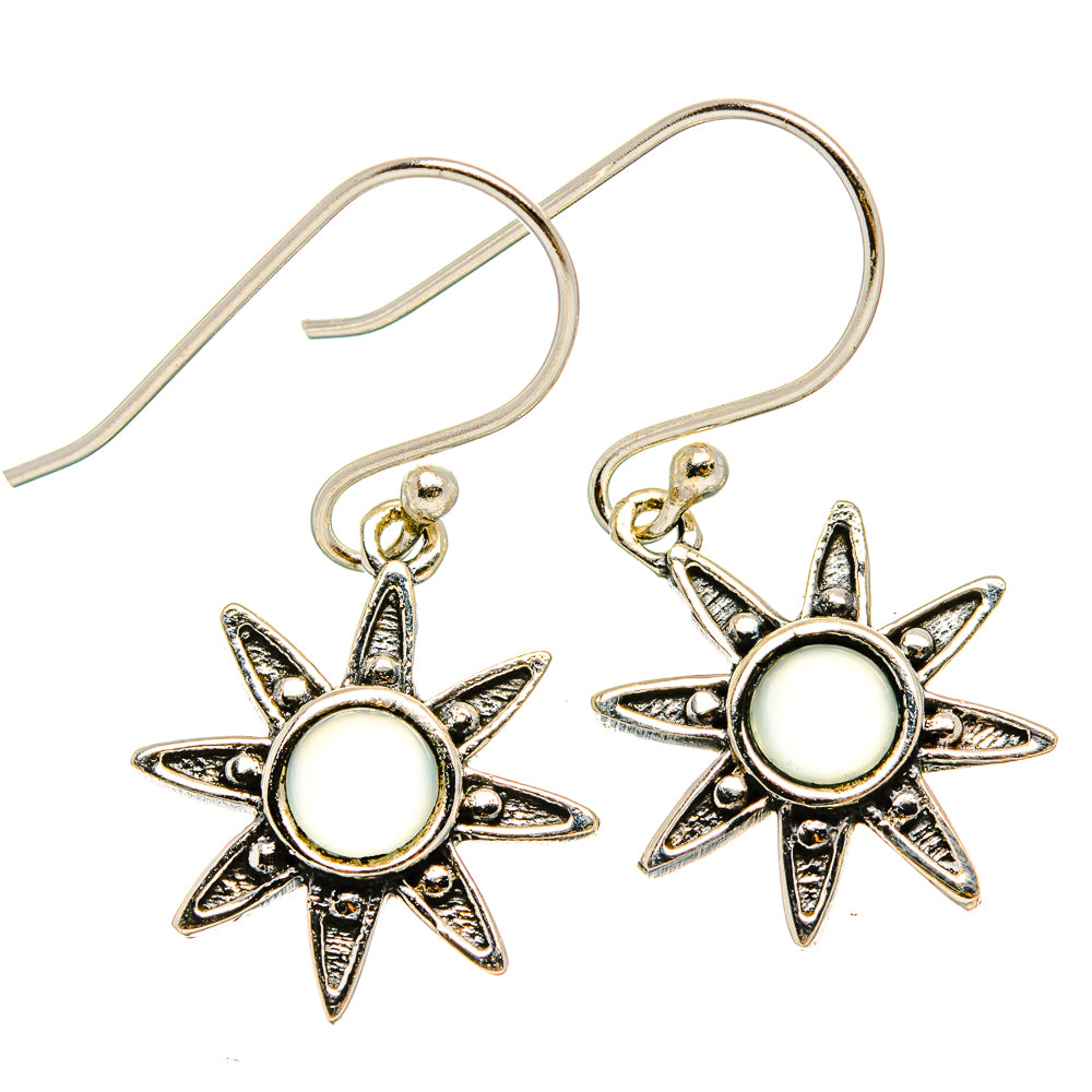 Rainbow Moonstone Earrings handcrafted by Anasilvercos - EARR430410 - Photo 2